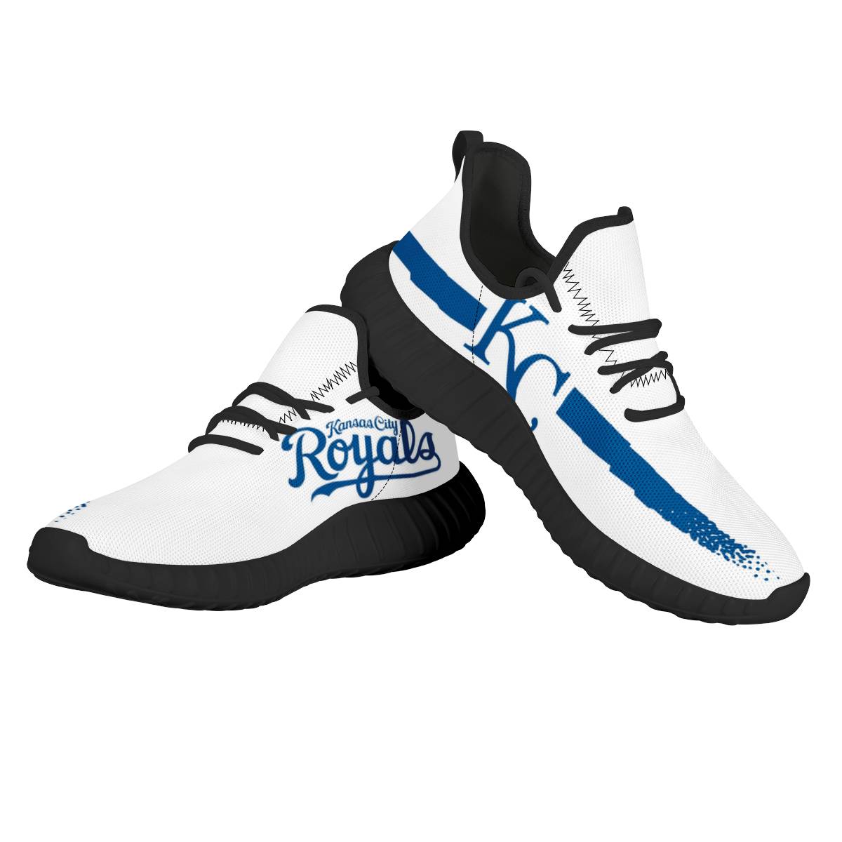 Women's Kansas City Royals Mesh Knit Sneakers/Shoes 004